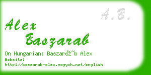 alex baszarab business card